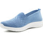 LANA Womens Slip On Breathable Mesh Trainer Pumps in Blue