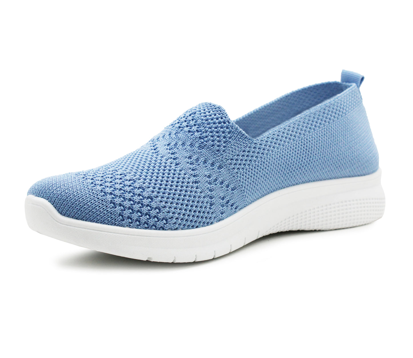 LANA Womens Slip On Breathable Mesh Trainer Pumps in Blue