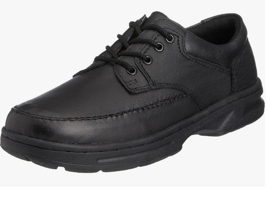 Mens Casual Black Leather Lace Up Shoes Black