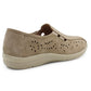 Womens Slip On Elastic Loafers Flat Ladies Casual Breathable Office Nurse Pumps Shoes Beige