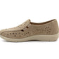 Womens Slip On Elastic Loafers Flat Ladies Casual Breathable Office Nurse Pumps Shoes Beige