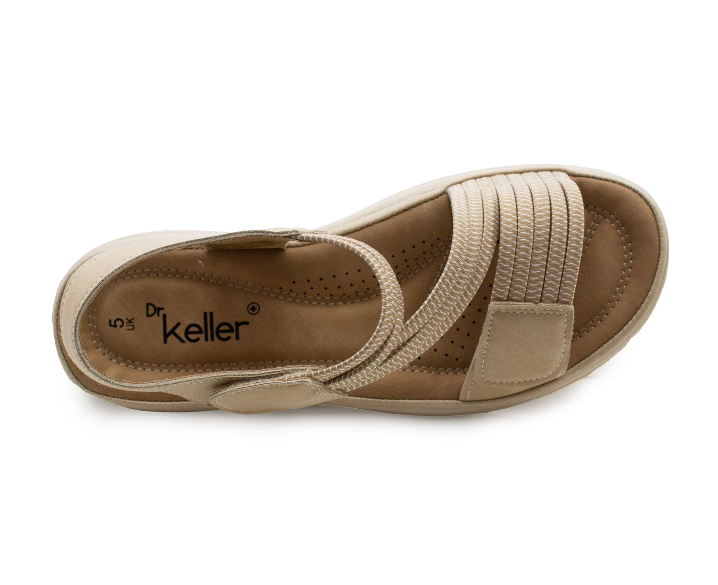 Womens Touch Fasten Sandals Lightweight Low Wedge Flat Slip On Open Toe Elastic Slingbacks Ladies Summer Casual Fashion Sandals Beige