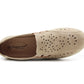 Womens Slip On Elastic Loafers Flat Ladies Casual Breathable Office Nurse Pumps Shoes Beige