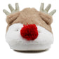 Womens Reindeer Beige Novelty Slippers Character Plush Festive Fun Christmas Slipper Mules