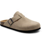 Mens Faux Suede Clogs Slip On Backless Cork Sole Arch Support Casual Slippers