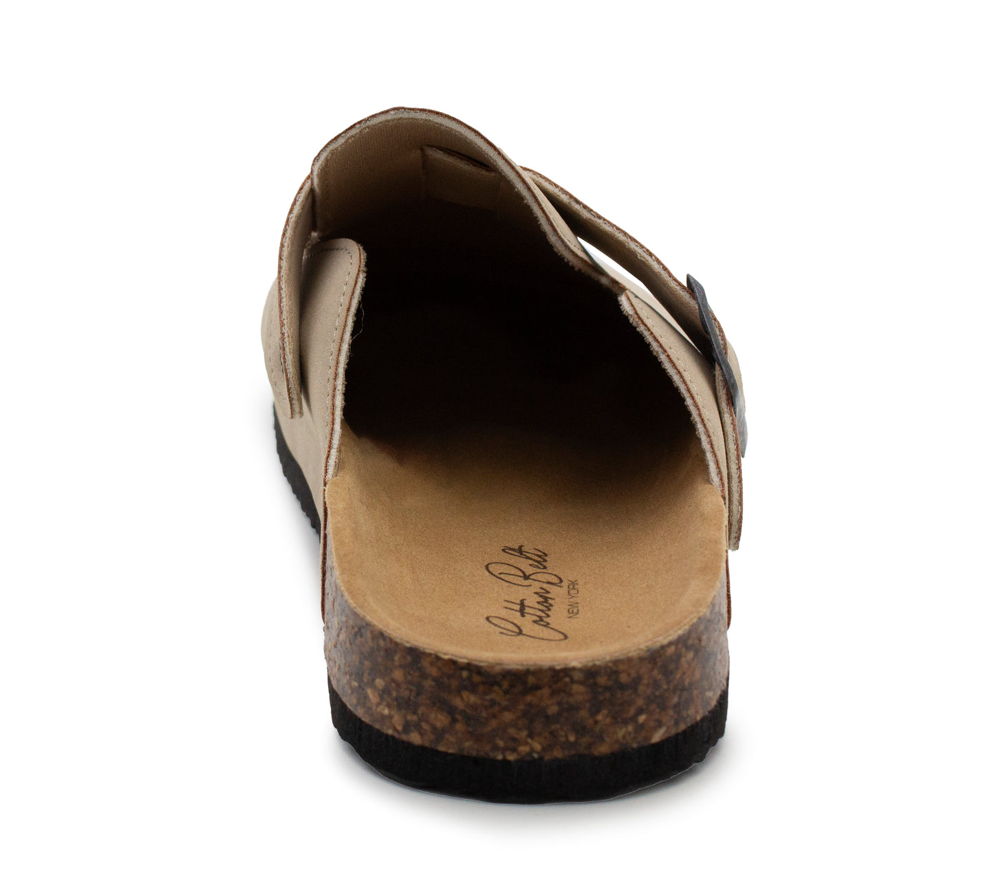 Mens Faux Suede Clogs Slip On Backless Cork Sole Arch Support Casual Slippers