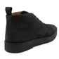 Mens Black Suede Desert Boots Smart Casual Lace-Up Chukka Boots with Rubber Sole