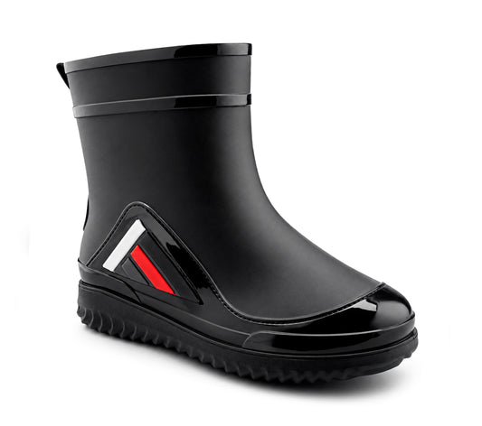 Womens Wellies Mid Calf Ladies Waterproof Boots Short Slip On Ankle Matte Garden Dog Walking Snow Mud Rain Boots