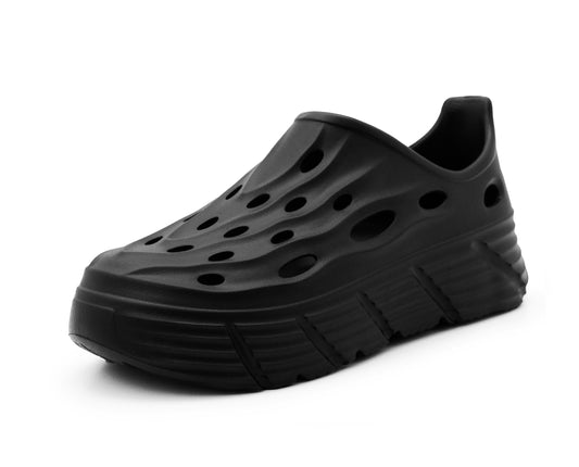 Womens EVA Platform Clogs Ladies Breathable Chunky Sole Slip On Garden Shoes Super Lightweight Summer Water Beach Sandal Pool Shoe
