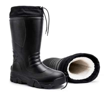 Mens Thermal Lightweight Wellies Waterproof EVA Fleece Lined Winter Snow Boots
