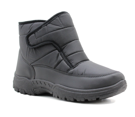 Womens Thermal Fleece Lined Touch Fasten Outdoor Winter Ankle Snow Boots