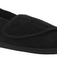 Mens Gents Touch Fasten Easy Close Strap Check Velour Warm Fleece Lined Indoor Hard Sole Slippers UK SIZE 7