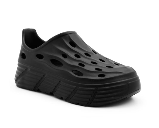 Mens EVA Platform Clogs Breathable Chunky Sole Slip On Garden Shoes Super Lightweight Summer Garden Water Beach Sandal Pool Shoe