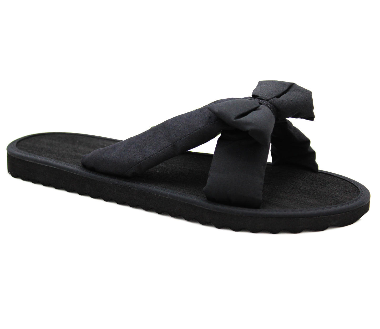 Girls Lightweight Floral Mule Sandals Slip On Sliders Summer Beach Flip Flops Ladies Flat Spa Pool Slides Plain Black