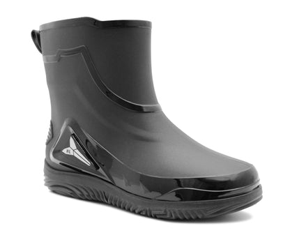 Mens Short Ankle Boot Black Wellies Waterproof Mid Calf Slip On Rain Boot Snow Farm Gardening Outdoor Festival Wellington Boots