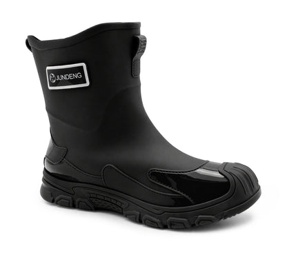 Womens Short Wellies Waterproof Ladies Mid Calf Wellington Boots Garden Walking Outdoor Mud Snow Rain Boots