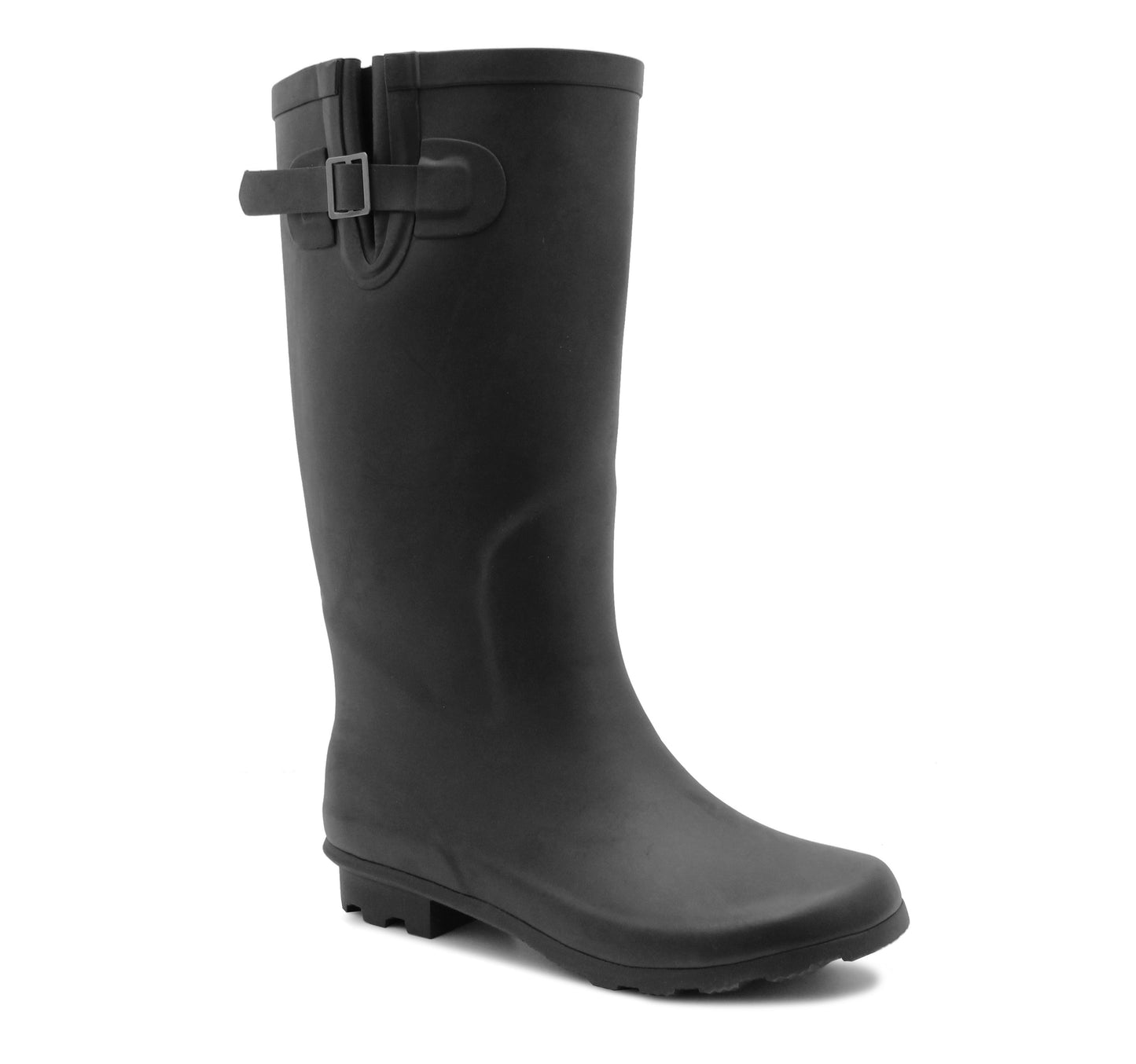 Womens Adjustable Calf Wellies Black Waterproof Festival Rain Boot Dog Walking Mud Wellington Boots