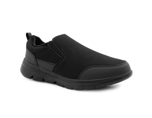 Mens Slip On Trainers Super Lightweight Gel Foam Insole Comfort Faux Suede Fur Lined Twin Elastic EVA Running Gym Sneaker Sports Pumps