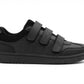 Boys Touch Fasten Trainers Kids Easy Close PE School Shoes Black Uniform Sneakers