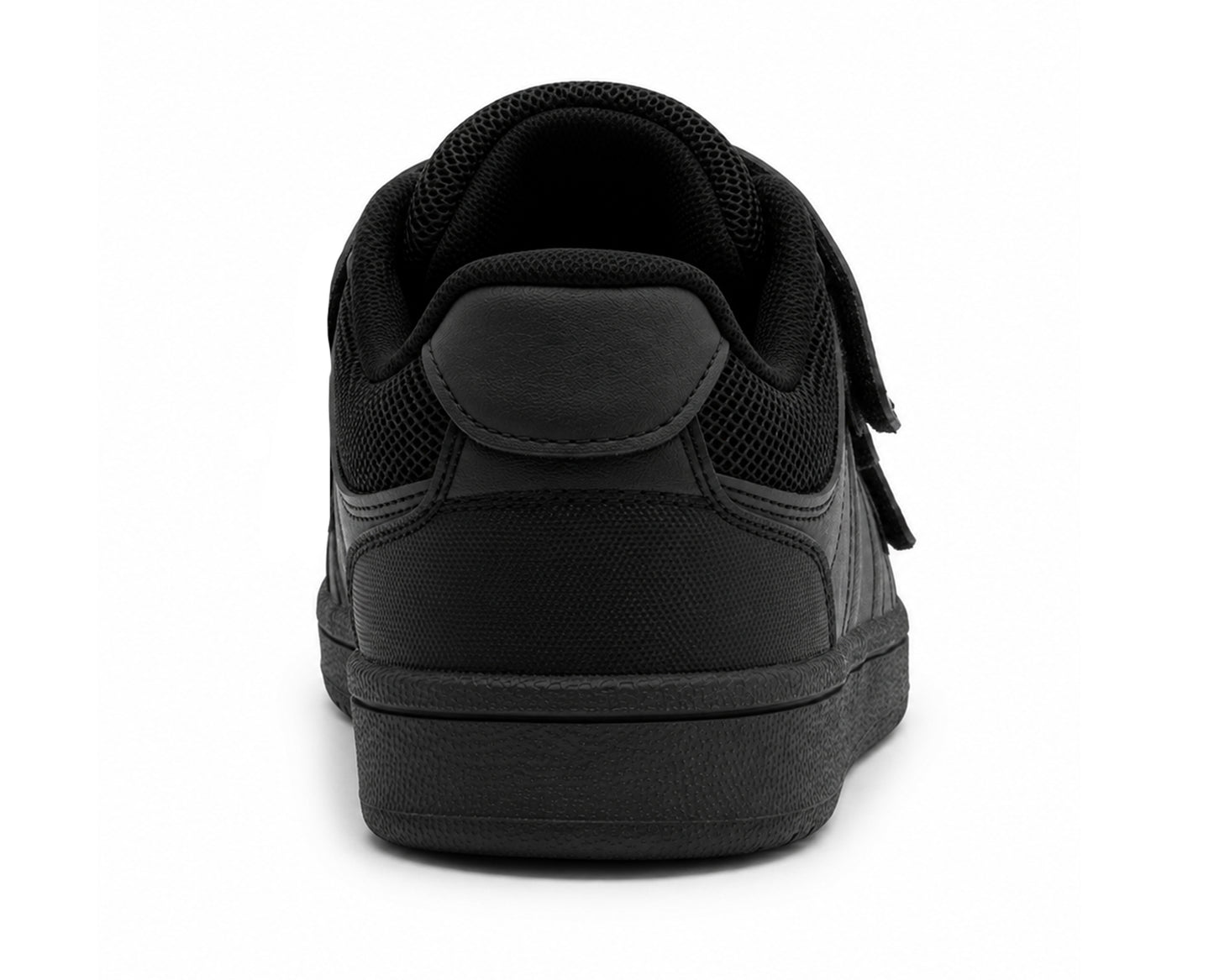 Boys Touch Fasten Trainers Kids Easy Close PE School Shoes Black Uniform Sneakers