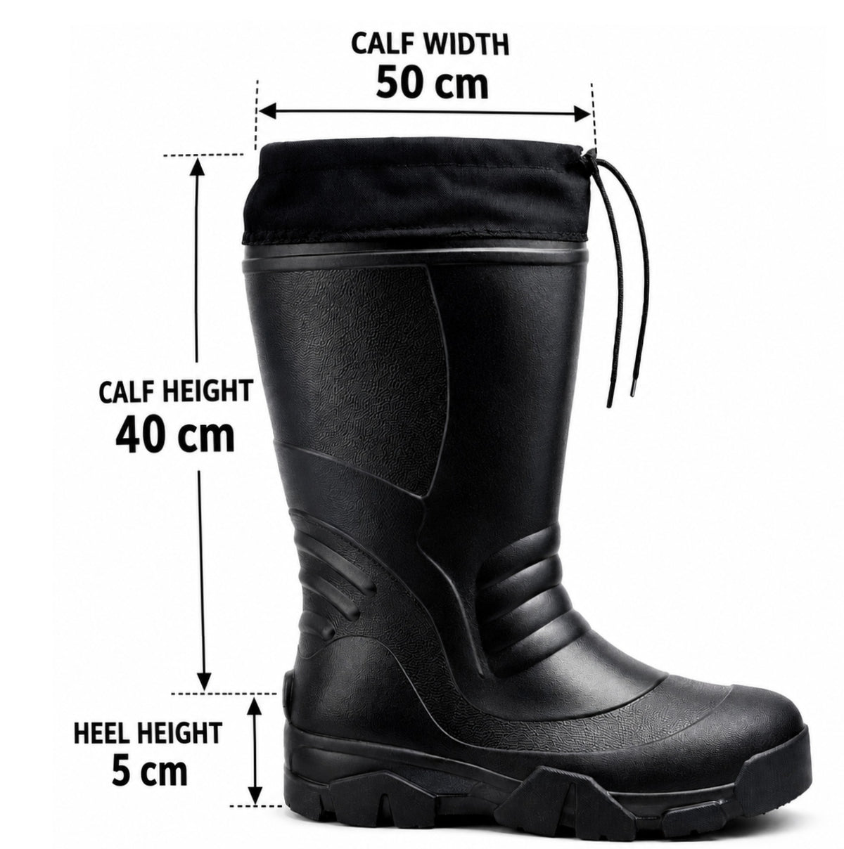 Mens Thermal Lightweight Wellies Waterproof EVA Fleece Lined Winter Snow Boots