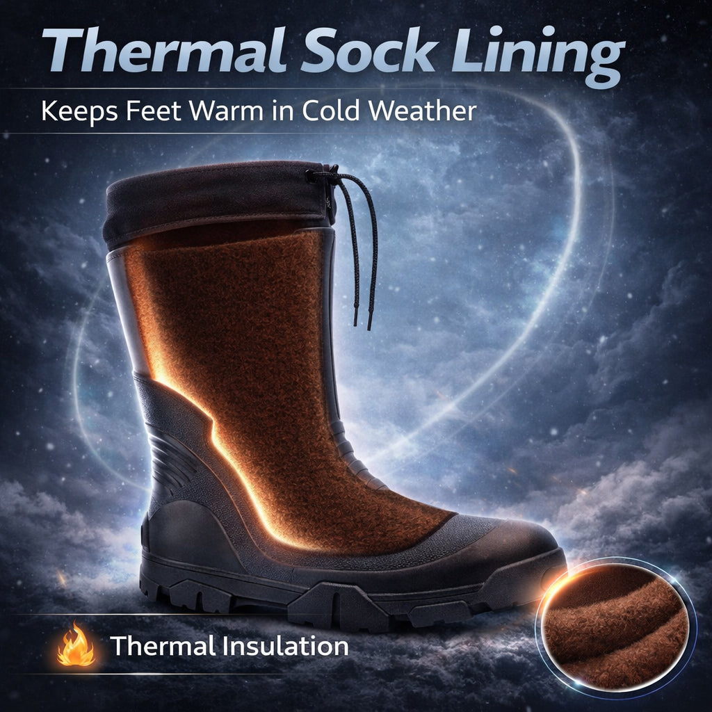 Mens Thermal Lightweight Wellies Waterproof EVA Wellington Snow Rainboots