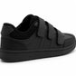 Boys Touch Fasten Trainers Kids Easy Close PE School Shoes Black Uniform Sneakers