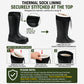 Mens Thermal Lightweight Wellies Waterproof EVA Fleece Lined Winter Snow Boots