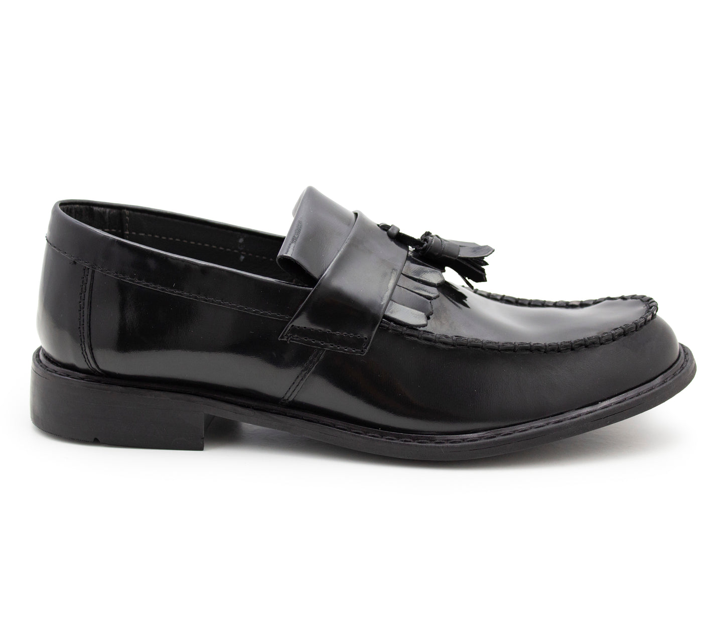 Mens Black Leather Tassel Loafers Slip On Smart Formal Shoes Classic Office Wedding Dress Shoes