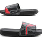 CADET Boys Youth Kids Lightweight Camo Sliders Sandals in Black/Red