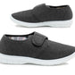 Mens Touch Fasten Casual Grey Canvas Trainer Pumps Flat Driving Loafers Shoes