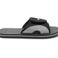 Unisex Lightweight Black Slides Touch Fasten Casual Beach Summer Pool Flip Flop Sandals