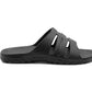Womens All Black Sliders EVA Lightweight Ladies Summer Beach Shower Bathroom Fashion Spa Slipper Mules Flip Flop Sandals