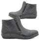 Ladies Genuine Leather Ankle Boots Womens Double Zip Up Casual Smart Office Formal Chelsea Boots