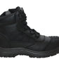 Mens Black Leather S3 Steel Toe Cap Midsole Ankle Safety Boots