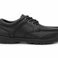 Boys Youth School Shoes All Black Faux Leather Lace Up Formal Smart Uniform Shoes