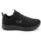Skechers 12615 Graceful Wide Fit Womens Trainers Memory Foam Ladies Sneakers Black Mesh