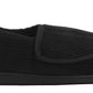 Mens Gents Touch Fasten Easy Close Strap Check Velour Warm Fleece Lined Indoor Hard Sole Slippers UK SIZE 7