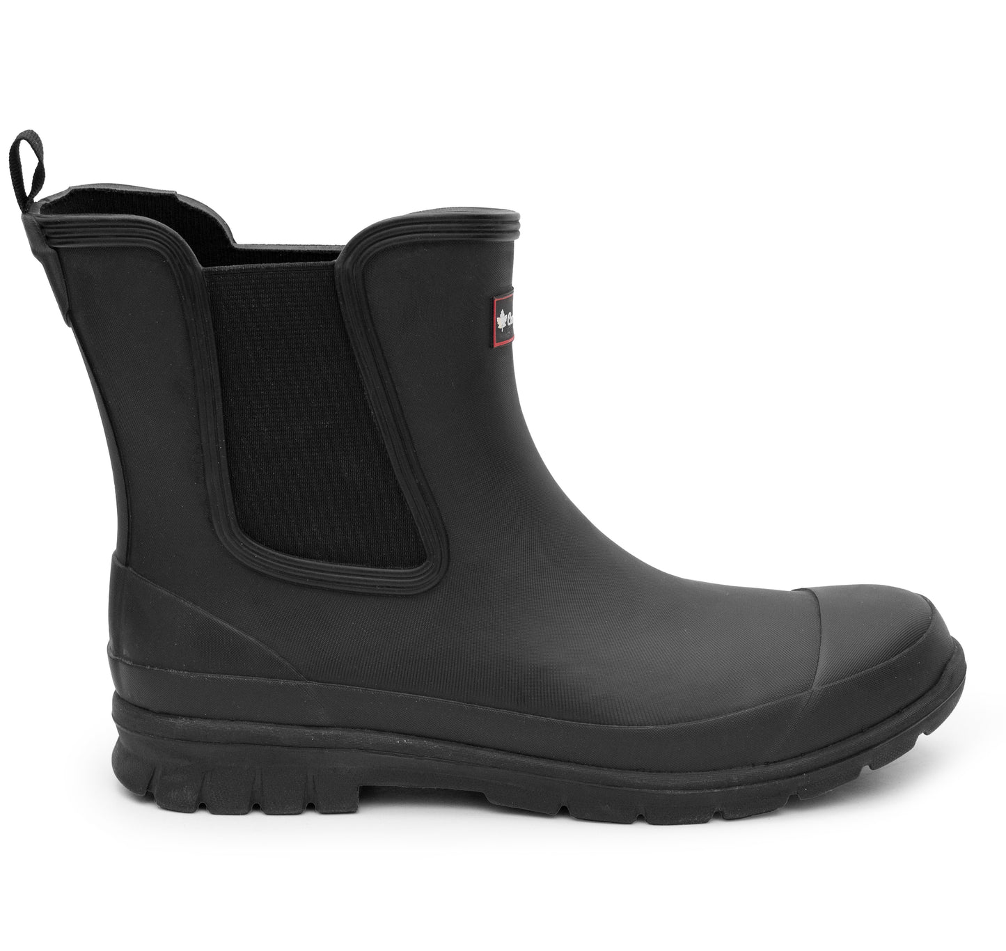 Womens Waterproof Wellies Ankle Boots Ladies Rubber Wellingtons Slip On Short Rain Boot in Black