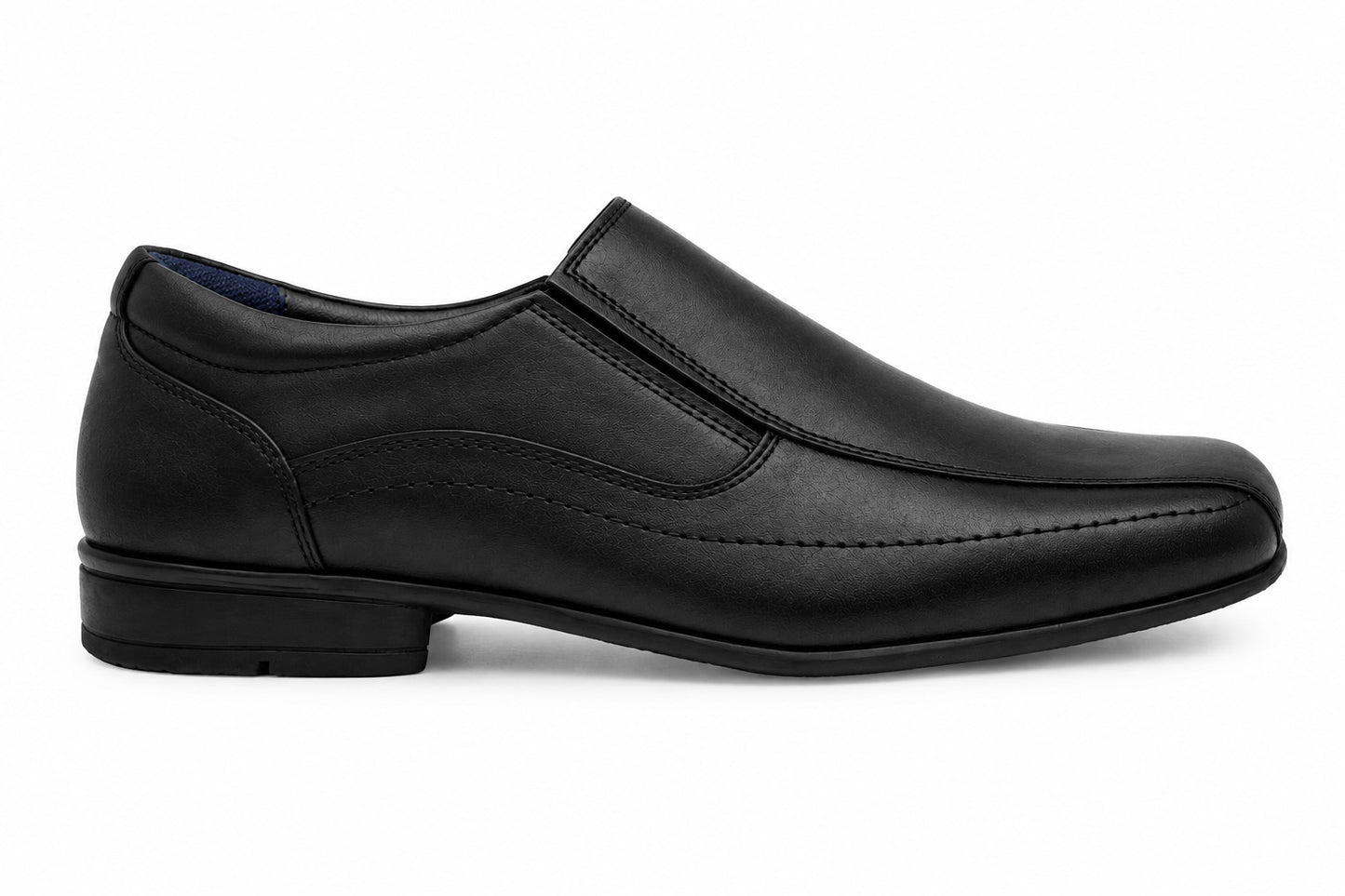 Boys Genuine Leather Slip On School Shoes Smart Black Formal Wedding Shoes