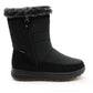 Womens Winter Snow Boots Warm Insulated Faux Fur Lined Ladies Mid Calf Zip Up Quilted Boots
