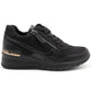 Womens Platform Wedge Trainers Black Lace Up Zip Memory Foam Casual Comfort Sneakers Cushioned Sole Fashion Shoes