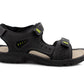 Mens Sports Sandals Black Hiking Outdoor Easy Fasten Triple Touch Close Straps Trekking Beach Walking Water Summer Shoes (Copy)