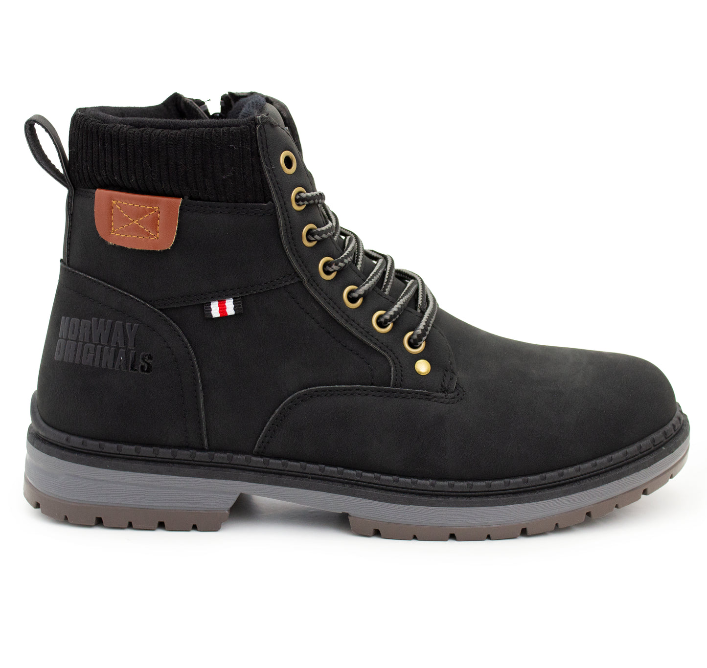 Mens Ankle Boots Faux Leather Smart Casual Lace Up Side Zip Padded Ankle Collar Fashion Combat Boots