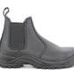 Mens Twin Gusset Safety Boots Steel Toe Cap Slip On Boots