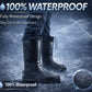 Mens Thermal Lightweight Wellies Waterproof EVA Fleece Lined Winter Snow Boots