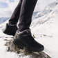 Mens Winter Snow Boots Thermal Faux Fur Lined Insulated Touch Fasten Lightweight Faux Leather Outdoor Walking Trainers