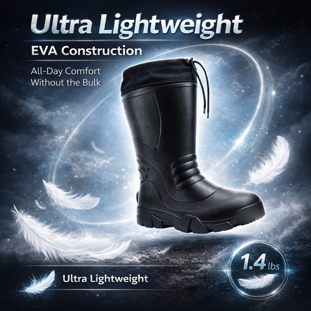 Mens Thermal Lightweight Wellies Waterproof EVA Fleece Lined Winter Snow Boots