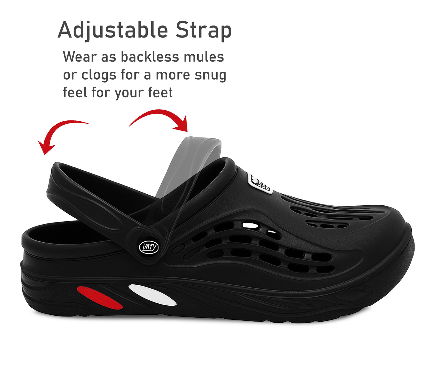 Womens Clogs Lightweight Black EVA Breathable Beach Summer Sandals Ladies Garden Hospital Shower Pool Shoes