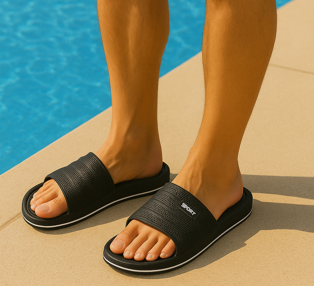 Mens Sliders EVA Slippers Pool Slide Lightweight Bathroom Shower Beach Flip Flops Sports Leisure Sandals
